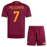 Günstige Fußballtrikots AS Roma Pellegrini 7 Kinder Heimtrikot 2025-26 Kurzarm